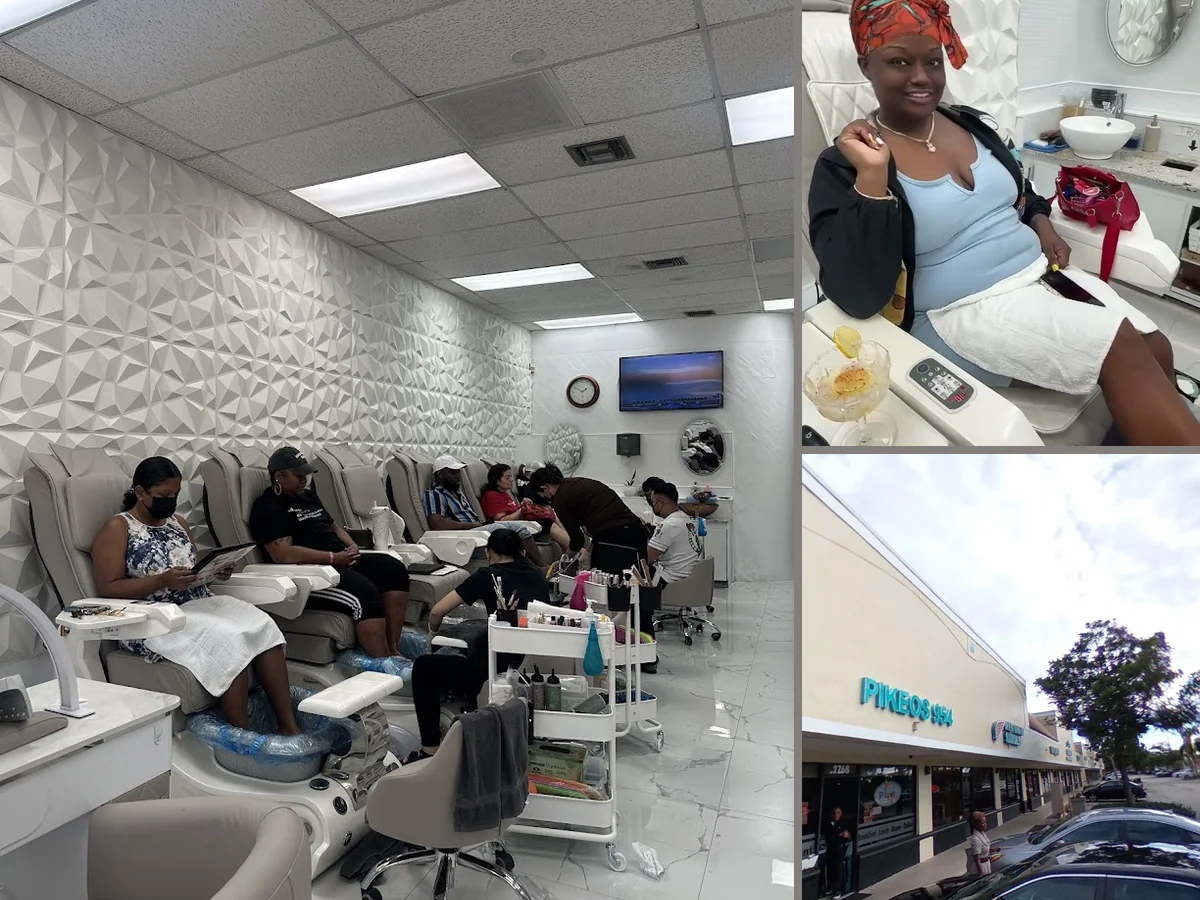 Pedicure chairs in a clean salon